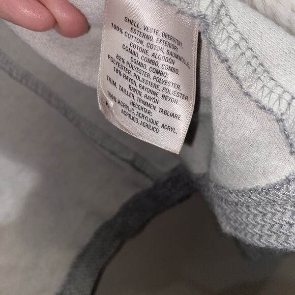 Anthropologie Saturday Sunday Lg Ambrose Knit Open Front Sherpa Collar Cardigan - Picture 6 of 7